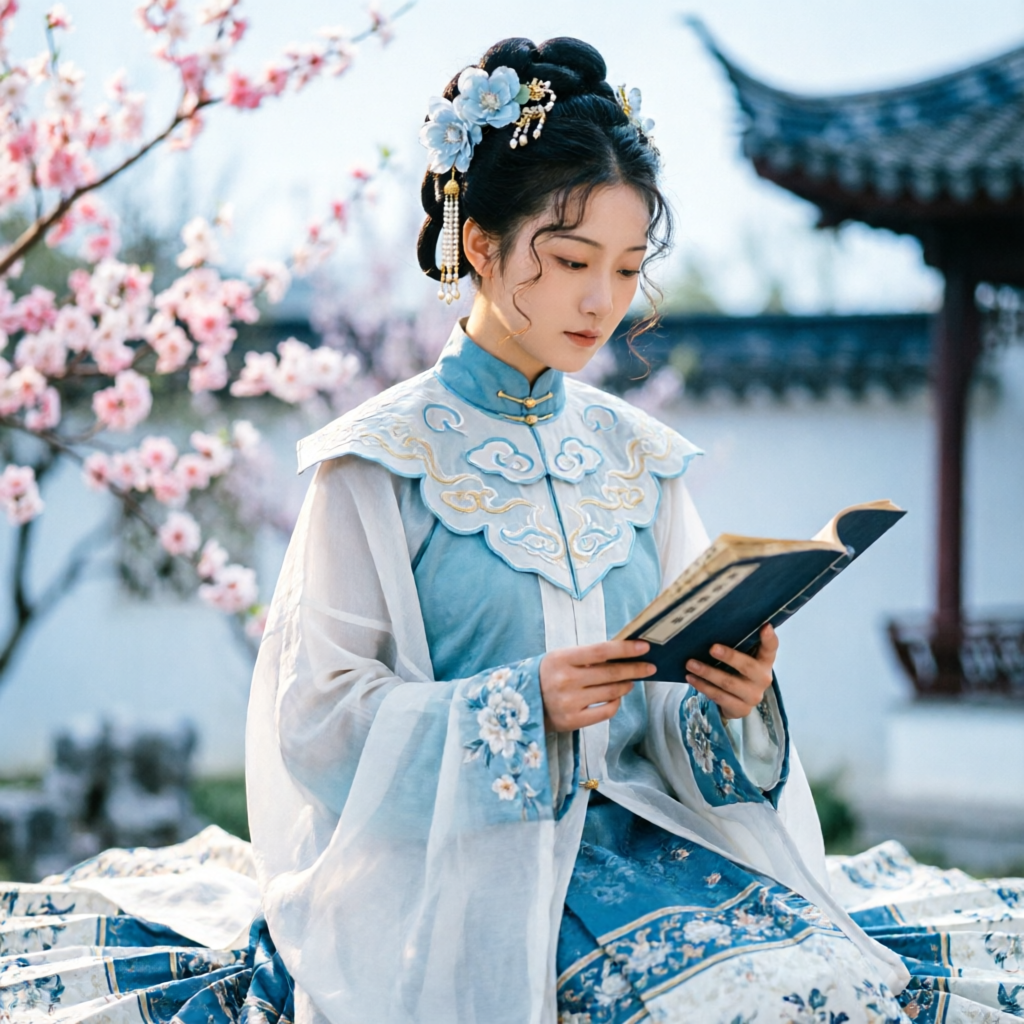 年轻美丽的亚洲贵女